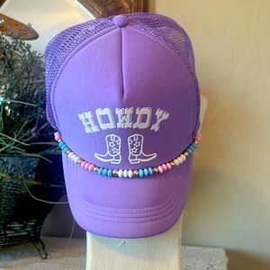 Purple beaded hat